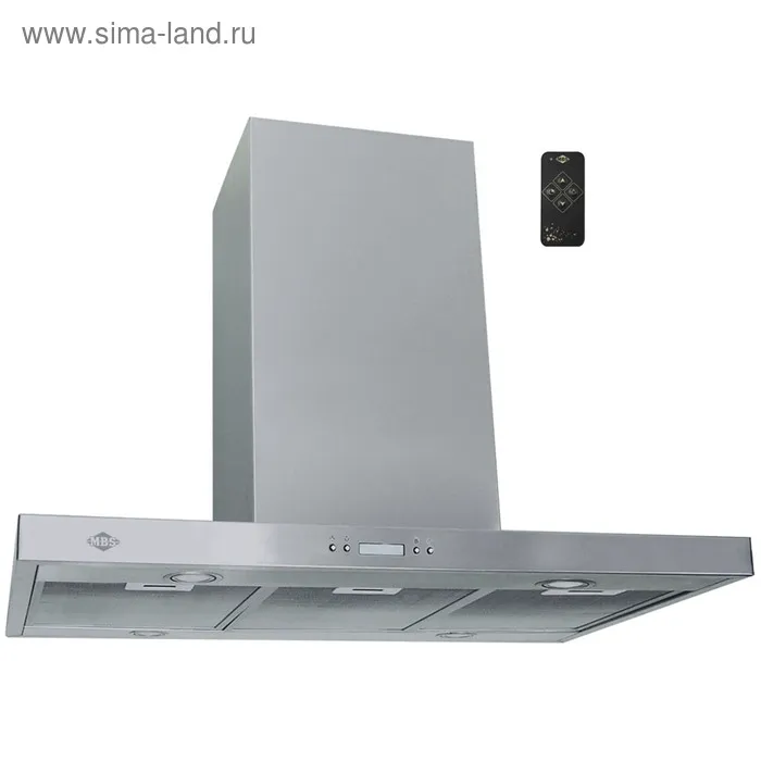 Вытяжка MBS SALVIA 190 ISLAND INOX, островная, 1030 м3/ч, 3 скорости, 90 см, пульт, серебр. 466141